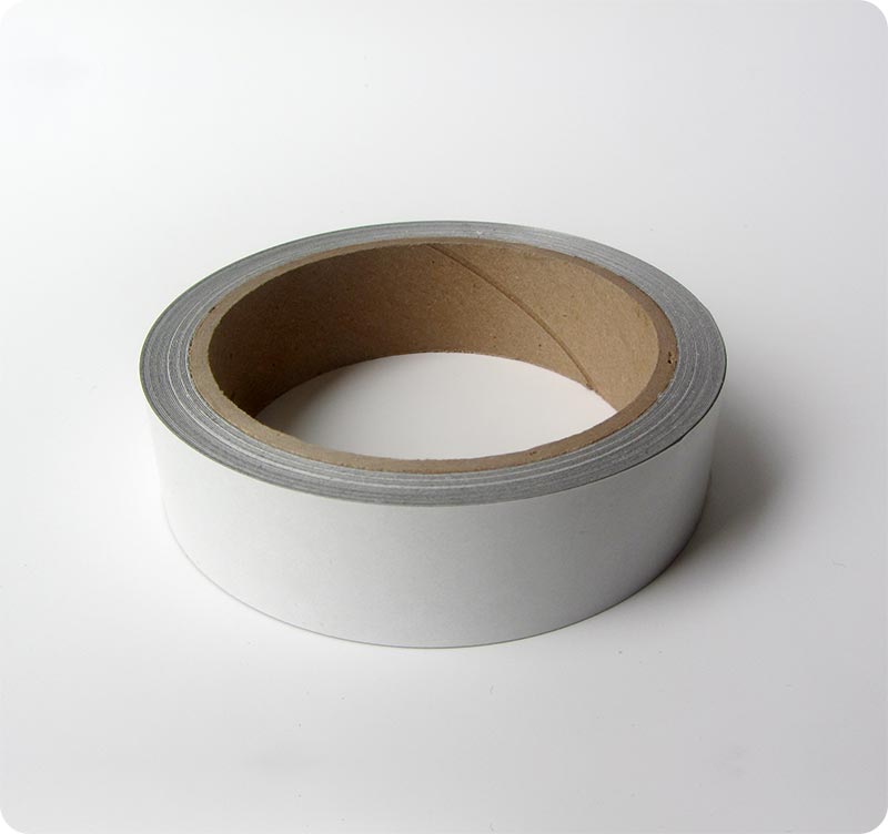 MAGNETIC RECEPTIVE Ferrous Tape Self Adhesive White face strip 12.5mm wide 10m 