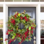 Wreath Hanging with Magnets on Door